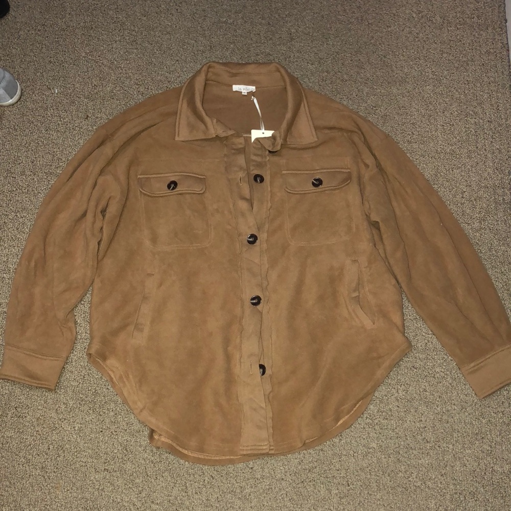 Brand new fleece oversized flannel